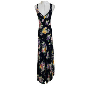90’s Betsy Johnson Bias Floral Maxi Dress